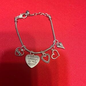 - Beautiful Silver Love Charm Bracelet